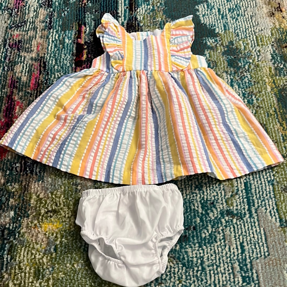 Bonnie Baby Pastel Striped Dress